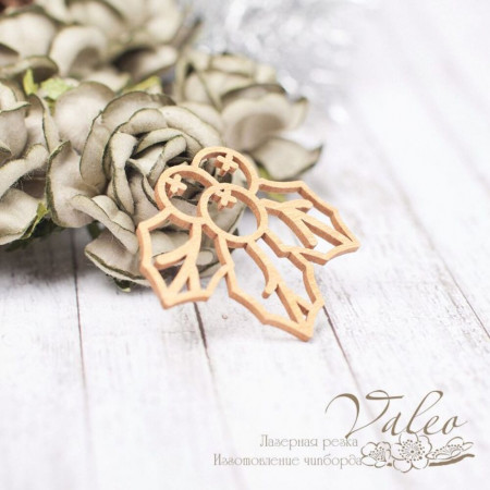 Чіпборд Valeo кольоровий Гілочка золото перламутр 36*35мм V2281