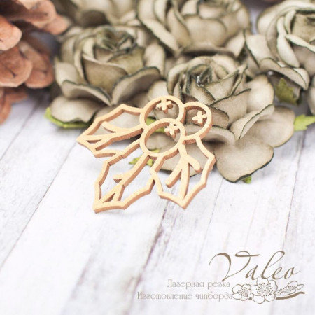 Чіпборд Valeo кольоровий Гілочка золото перламутр 36*35мм V2281