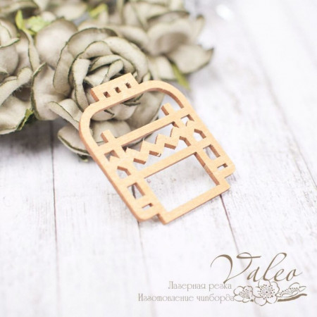 Чіпборд Valeo кольоровий Светр золото перламутр 30*35мм V2282