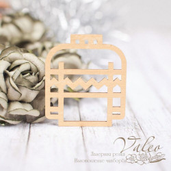 Чіпборд Valeo кольоровий Светр золото перламутр 30*35мм V2282