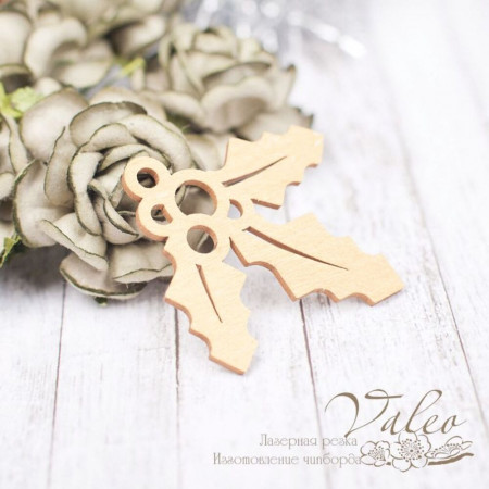 Чіпборд Valeo кольоровий Гілочка золото перламутр 39*37мм V2288