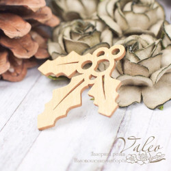 Чіпборд Valeo кольоровий Гілочка золото перламутр 39*37мм V2288