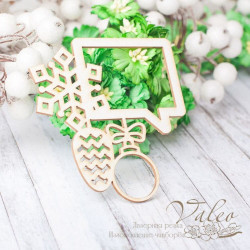 Чіпборд Valeo рамка Новорічна 72*76мм V2290