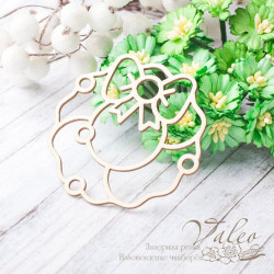 Чіпборд Valeo Новорічний вінок 63*62мм V2291