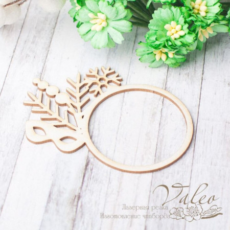 Чіпборд Valeo рамка Новорічна 75*51мм V2292