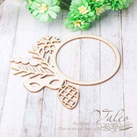 Чіпборд Valeo рамка Новорічна 87*79мм V2293