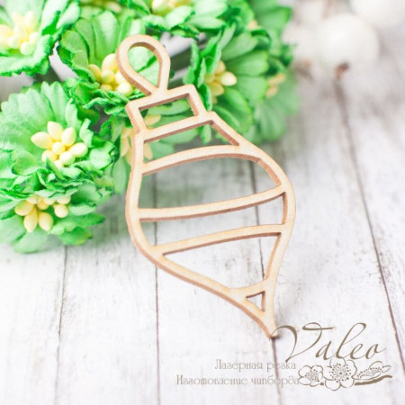 Чіпборд Valeo Новорічна іграшка 29*55мм V2298