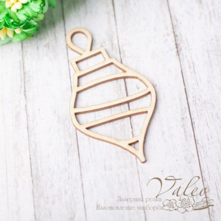 Чіпборд Valeo Новорічна іграшка 29*55мм V2298