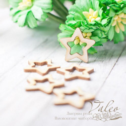 Чіпборд Valeo Зірочки 5шт 16*16мм V2306