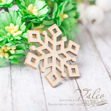 Чіпборд Valeo Сніжинка 31*36мм V2307