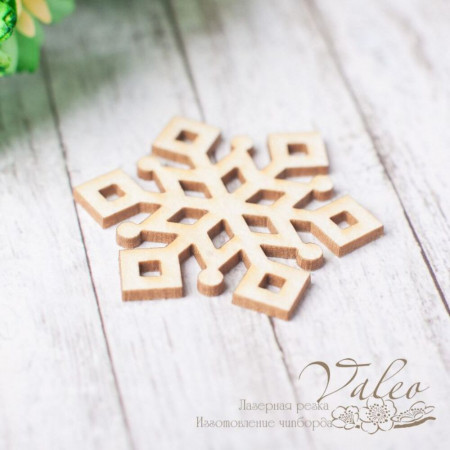 Чіпборд Valeo Сніжинка 31*36мм V2307