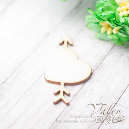 Чіпборд Valeo Серце 29*29мм V2336