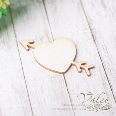 Чіпборд Valeo Серце 29*29мм V2336