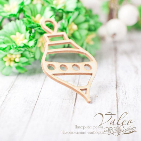 Чіпборд Valeo Новорічна іграшка 29*55мм V2338