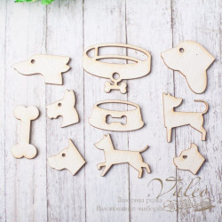 Чіпборд Valeo набір Собаче життя 10шт 20*15мм V2353