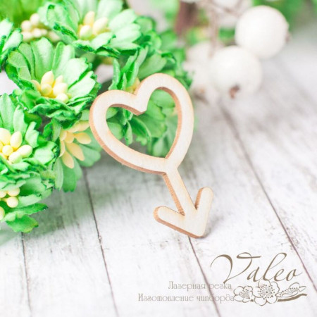 Чіпборд Valeo Серце 24*34мм V2360