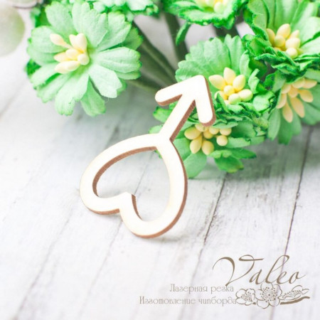 Чіпборд Valeo Серце 24*34мм V2360