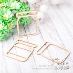 Чіпборд Valeo шейкер Баночки 3шт 28*35мм V2369