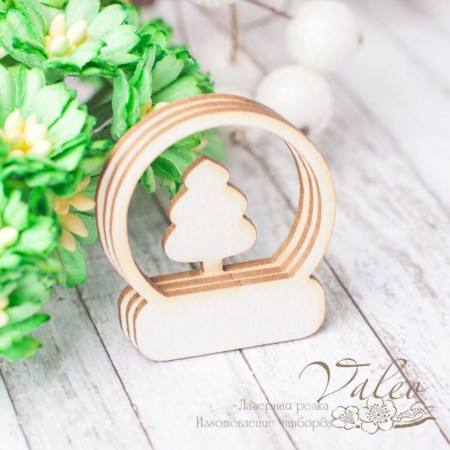 Чіпборд Valeo шейкер Новорічна куля 3шт 32*36мм V2370