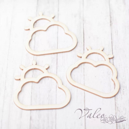 Чіпборд Valeo шейкер Тучки 3шт 36*36мм V2371