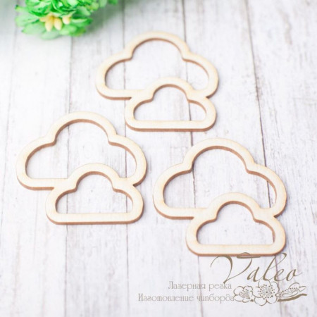 Чіпборд Valeo шейкер Тучки 3шт 35*35мм V2372