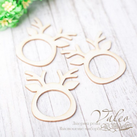 Чіпборд Valeo шейкер Олень 3шт 37*41мм V2376