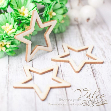 Чіпборд Valeo шейкер Зірочка 3шт 34*33мм V2392