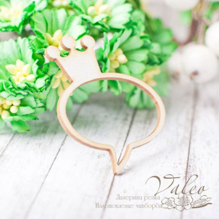 Чіпборд Valeo рамка Корона 35*43мм V2393