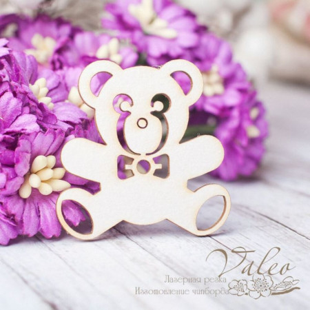Чіпборд Valeo Іграшка дитяча ведмедик 35*36мм V2559