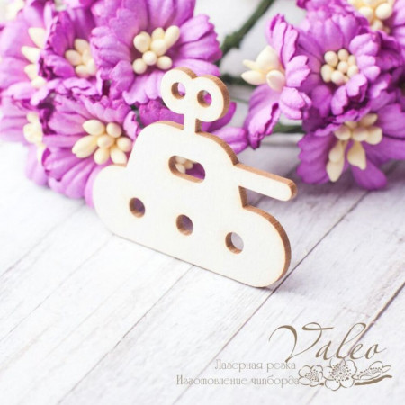 Чіпборд Valeo Іграшка дитяча танк 40 * 33мм V2580