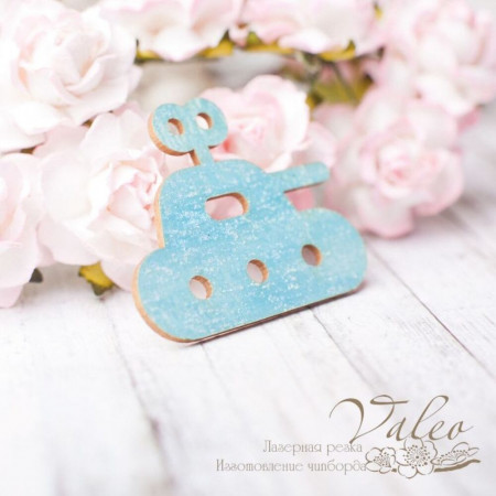 Чіпборд Valeo кольоровий Іграшка дитяча 40*33мм блакитний з глітером V2603