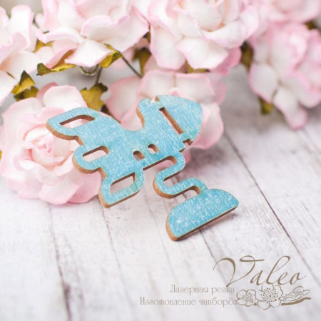 Чіпборд Valeo кольоровий Іграшка дитяча 32*32мм блакитний з глітером V2605