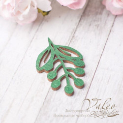 Чіпборд Valeo кольоровий Гілочка 20*34мм зелений перламутр V2617