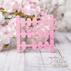 Чіпборд Valeo кольоровий Іграшка дитяча 37*37мм рожевий з гліттером V2622