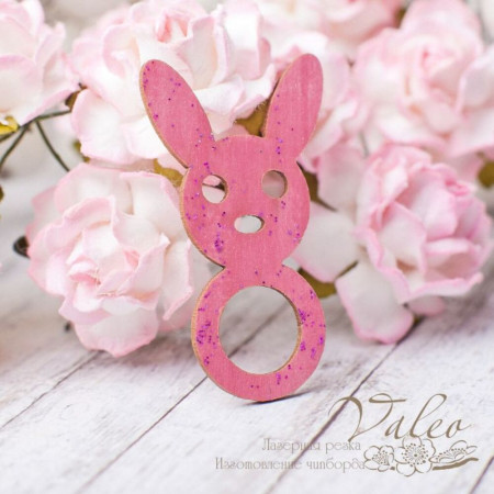 Чіпборд Valeo кольоровий Іграшка дитяча 22*39мм рожевий з гліттером V2624