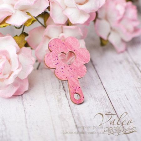 Чіпборд Valeo кольоровий Іграшка дитяча 19*27мм рожевий з гліттером V2625