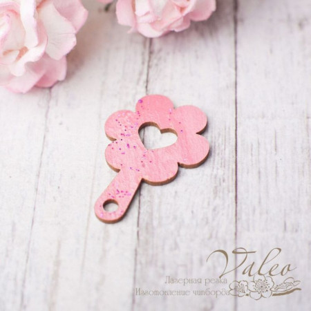 Чіпборд Valeo кольоровий Іграшка дитяча 19*27мм рожевий з гліттером V2625