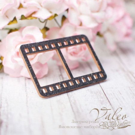 Чіпборд Valeo кольоровий Плівка 37 * 24мм чорний з гліттером V2635