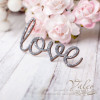 Чіпборд Valeo кольоровий Love 59*29мм чорний з глітером V2637