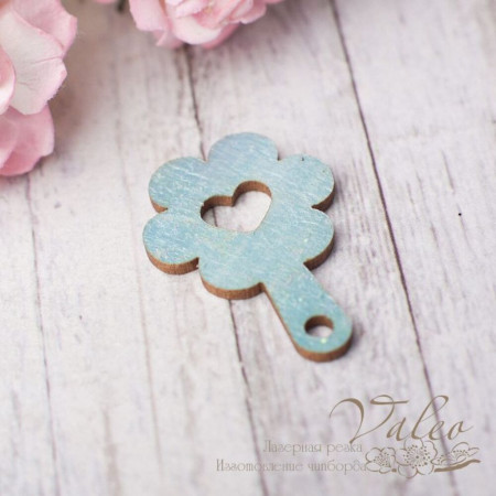 Чіпборд Valeo кольоровий Іграшка дитяча брязкальце 19*27мм блакитний з глітером V2628