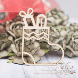 Чіпборд Valeo Новорічний чобіток 45*55мм V2211