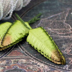 Листя папороті паперові 7*2,5см зелені, 10шт