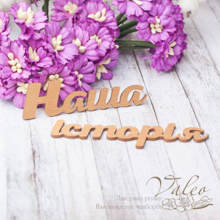 Чіпборд Valeo кольоровий Наша історія 55*17мм 73*20мм золото перламутрмм V2538