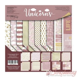 Набір паперу 20*20см Scrapmir Unicorns двостороння, 10аркушів