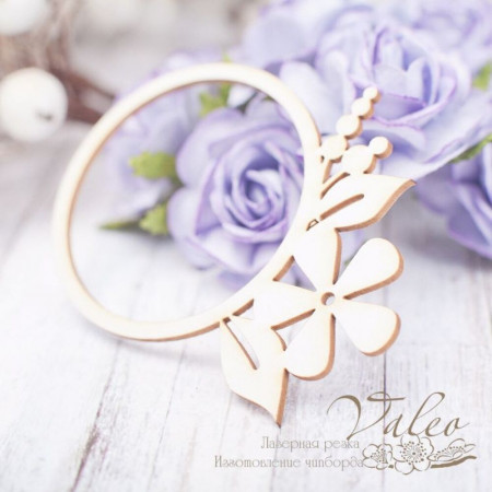 Чіпборд Valeo Квіткова рамка 73*55мм V2204