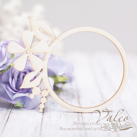 Чіпборд Valeo Квіткова рамка 73*55мм V2204