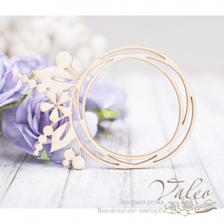 Чіпборд Valeo Квіткова рамка 65*45мм V2209