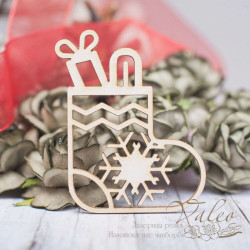 Чіпборд Valeo Новорічний чобіток 46*56мм V2212