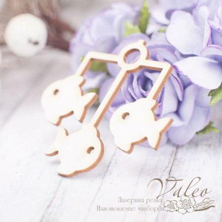 Чипборд Valeo подвеска Детская 43*45мм V2214