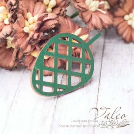 Чіпборд Valeo кольоровий Шишка 23*42мм зелений перламутр V2425